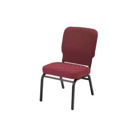 Kfi KFI Oversized Church Chair - Armless - Stacking - Red Wine Vinyl Black Frame HTB1040SB-3204